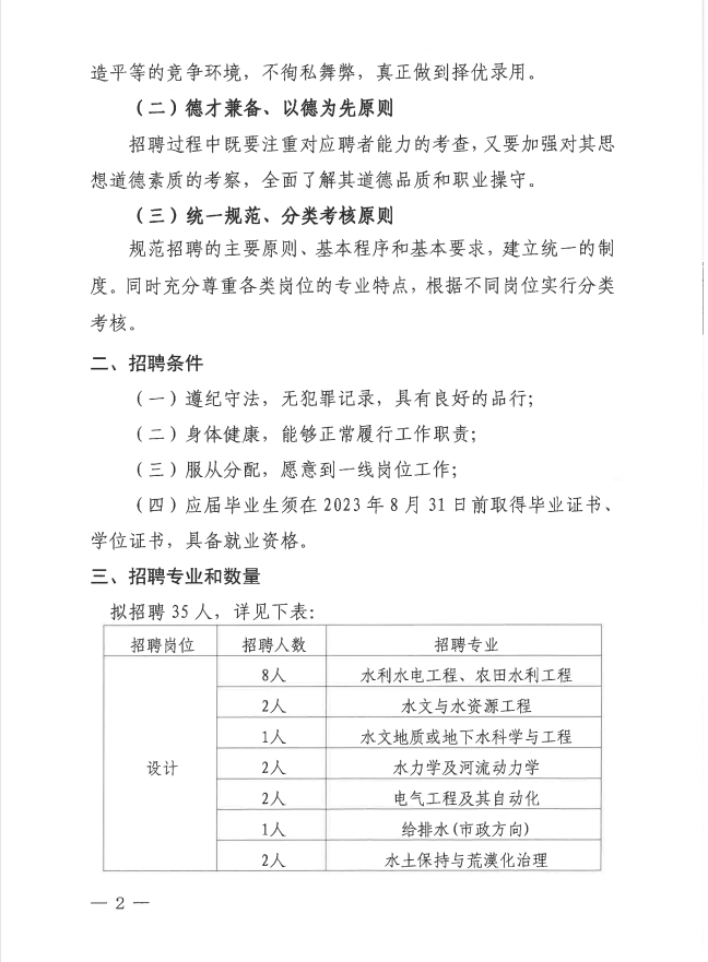 山西省水利水電勘測設(shè)計(jì)研究院有限公司  2023年高校畢業(yè)生招聘公告(圖2)